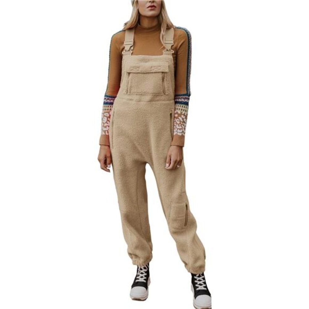 Anthropologie Women's Fleece Warm Overalls
